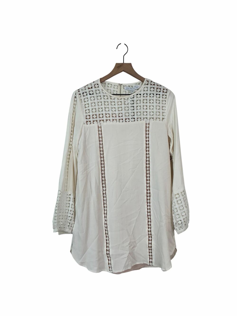 English Factory Crochet Lace Detail Mini Dress Womens Size Medium NWT Boho Chic